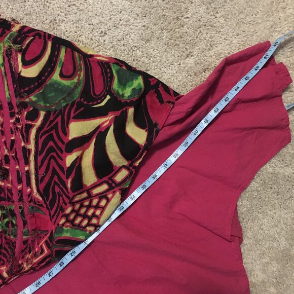 Pink Batik Womens Fairy Grunge Two Layer Handkerchief Hem Maxi Dress - Picture 12 of 16